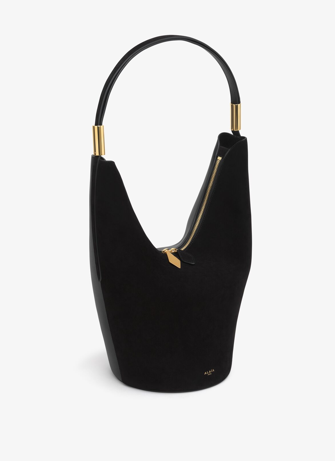 SAC SHAPE MEDIUM EN suède et cuir lisse ALAÏA NOIR SAC SHAPE MEDIUM EN SUÈDE ET CUIR LISSE